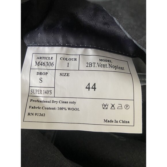 Mantoni Mens Gray 100% Virgin Wool Suit Jacket Blazer Italy Super 140s Size 44 - Picture 6 of 14